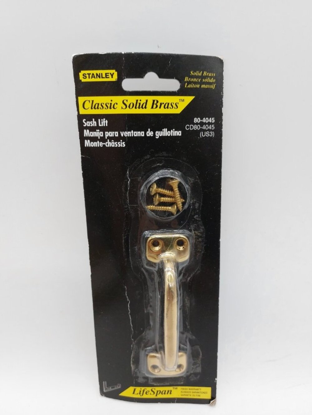 Stanley Solid Brass Utility Pull Handle with Screws (Model CD80-4045) US3